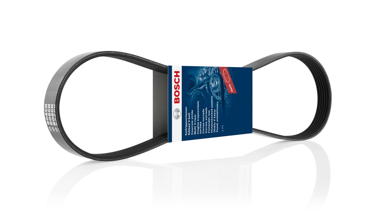 Elastic ribbed v-belts